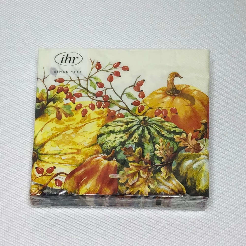IHR Calabaza Cream Cocktail Napkins, 20 Count